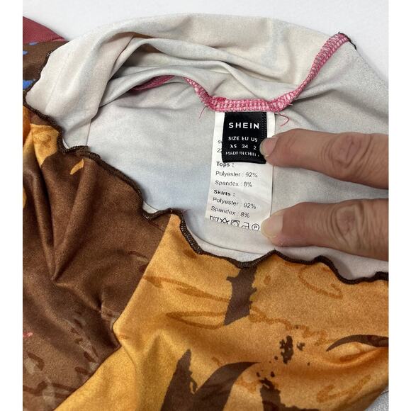 Shein Women's Cropped Top size XS With Sheer sleeves Pre-owned in good condition - Picture 7 of 9